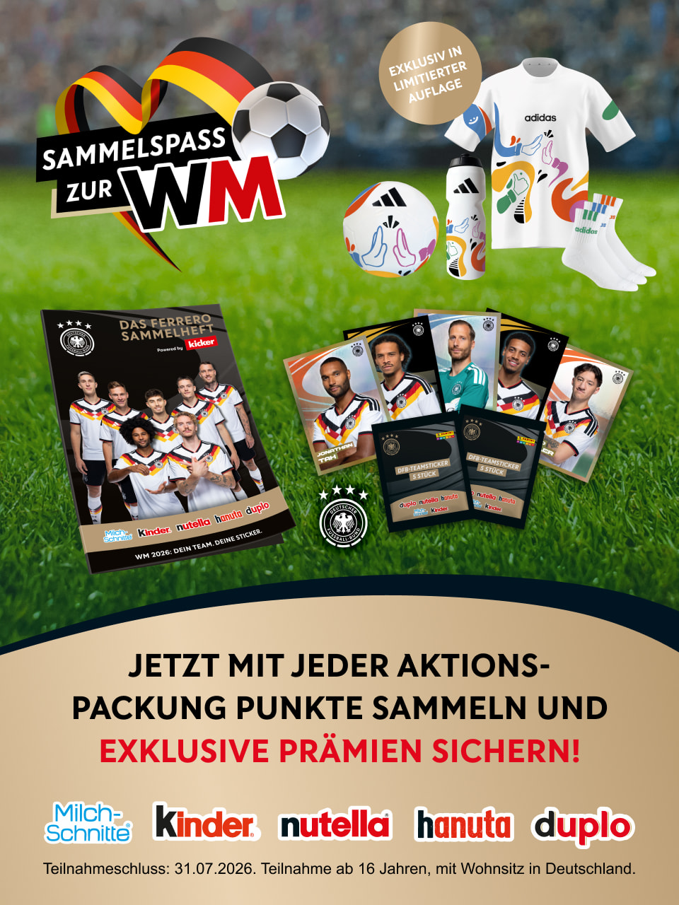Sammelspaß zur WM: DFB-Teamsticker & adidas Prämien sichern